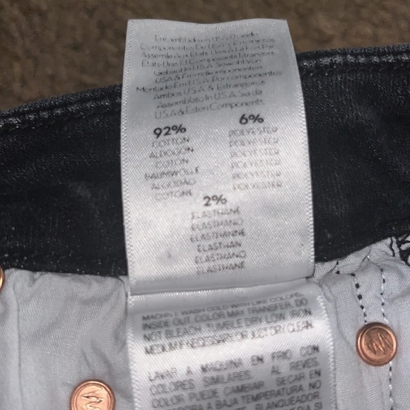 MOTHER High Waisted Looker Ankle Skinny Leave The Light On Washed Black 24‎ - Picture 11 of 11